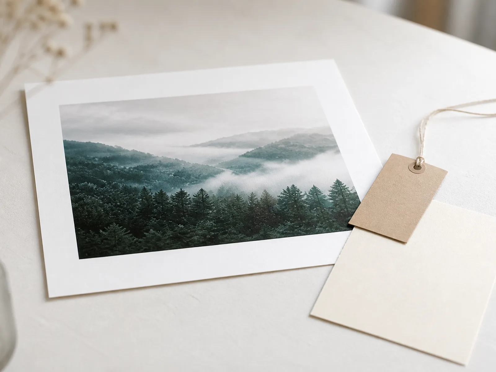Artwork with a documentary identity card or tag